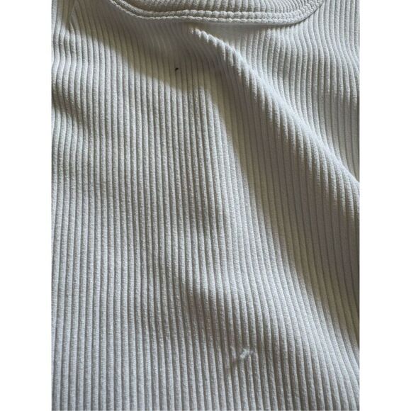 Abercrombie and Fitch White Seamless Ribbed Henley Bodysuit. Size XS. - Picture 4 of 5